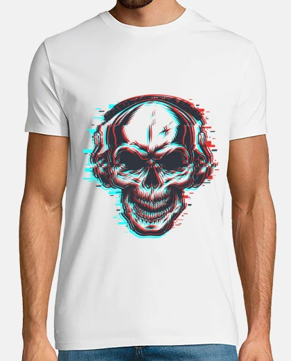 Camiseta DJ Deejay Calavera Música Chico