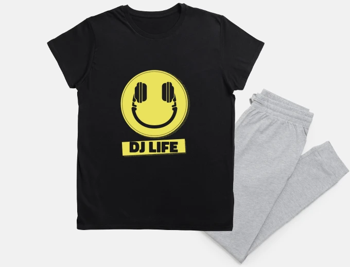 Pyjama dj life smiley