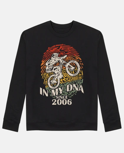 Felpa dna mountain biker 2006 compleanno