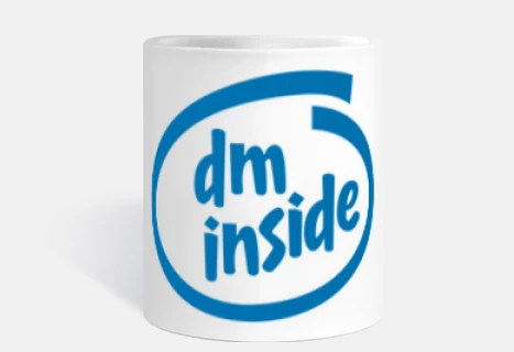 DnD DM Inside as Intel Logo - Taza
