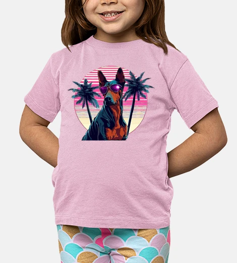 Abbigliamento doberman divertente retrò vaporwave