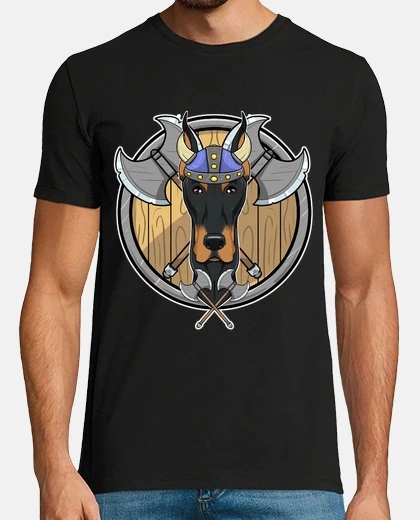Tee-shirt doberman je valhalla je viking