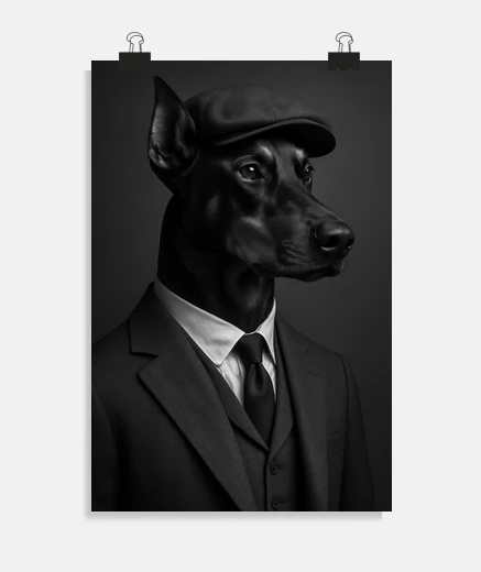 Póster Dóberman Pinscher Caballero