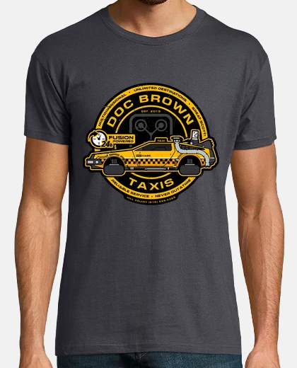 Playera doc brown taxis / volver al futuro / mens