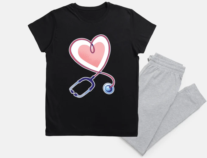 Pyjama doctor&#39;s stethoscope, hospital, doctoress