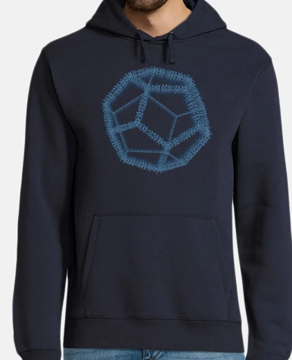 Hoodie Dodecahedron Alien Text Platonic Solid