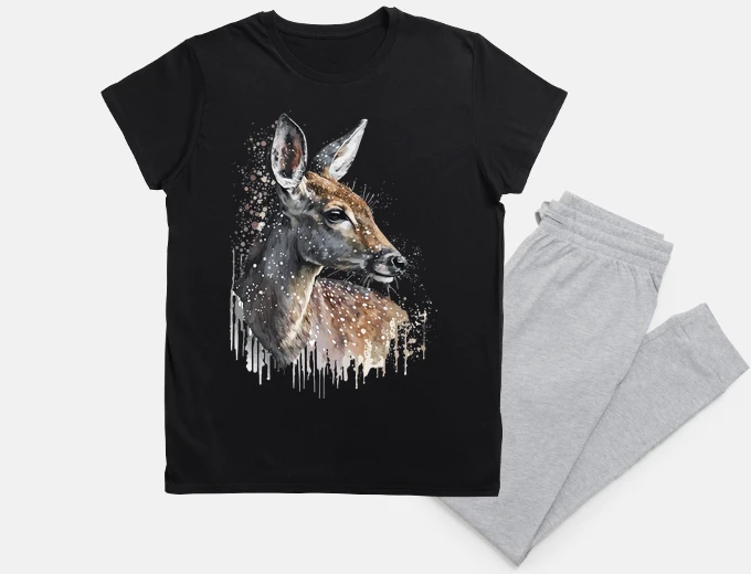 Pajama doe of the woods too cute deer fawn night sleep