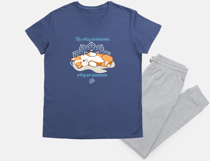 Pajama dog in yoga