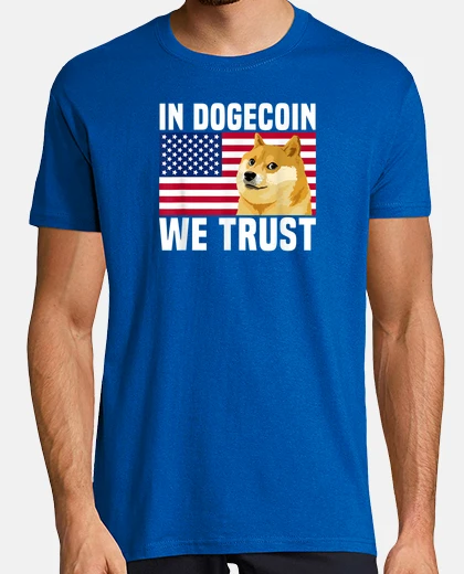 T-shirt Dogecoin In Dogecoin We Trust American Flag Doge Shiba Inu Meme Crypto