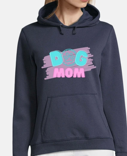 Felpa dogmom rosa blu