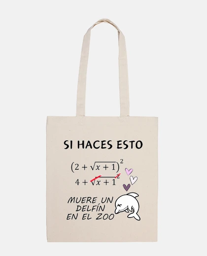 Bag dolphin math humor bag - math error