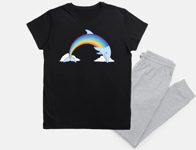 Pyjama dolphin rainbow night sleep