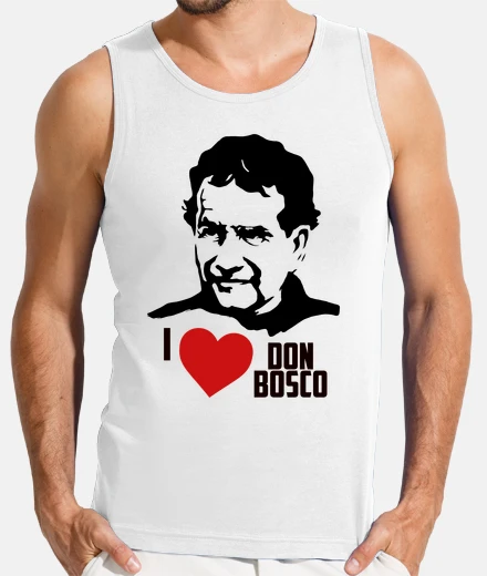 Camiseta Don Bosco - Hombre, sin mangas, blanca