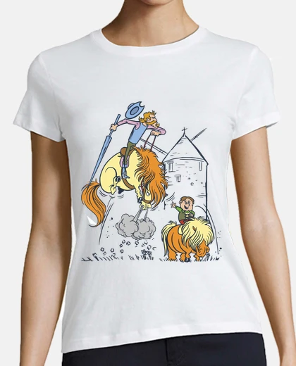 Tee-shirt don quichotte humour dessin animé