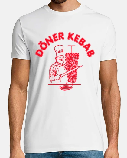 T-shirt doner kebab cuoco carne chef grill
