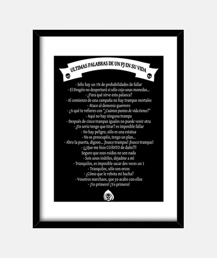 Cadre donjons and dragons - derniers mots