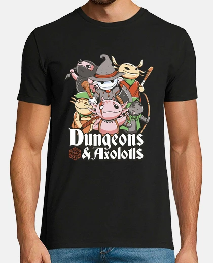 Tee-shirt donjons et axolotls drôle fantasy rpg