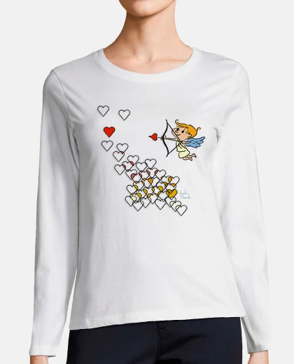 T-shirt donna cupido manica lunga