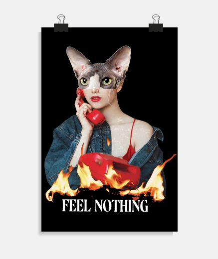 Poster donna gatto sfinge collage poster pop-art poster lgbt novità di moda
