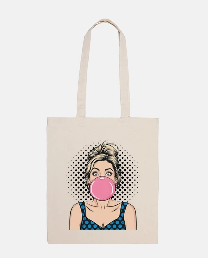 donna gomma da masticare fun borsa studentesca diario shopping e-reader tote