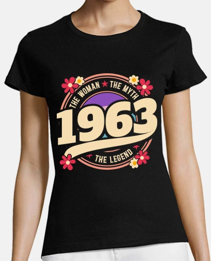 T-shirt Donna Leggenda 1963 60 Anni Compleanno