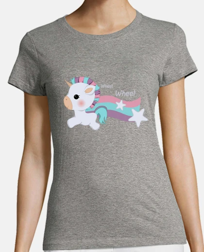 T-shirt Donna, manica corta, azzurra cielo, qualità premium