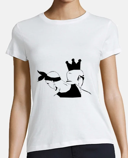 T-shirt Donna, manica corta, bianca, qualità premium