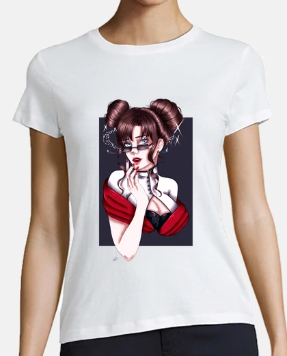 T-shirt Donna, manica corta, bianca, qualità premium
