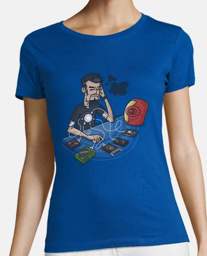 T-shirt Donna, manica corta, blu reale, qualità premium