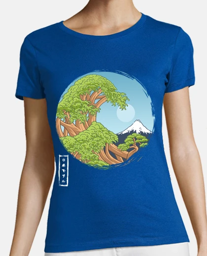 T-shirt Donna, manica corta, blu reale, qualità premium