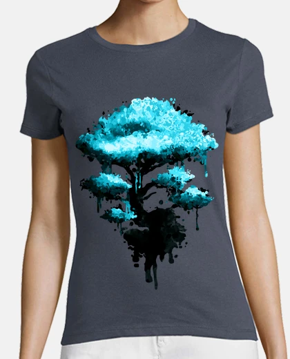 T-shirt Donna, manica corta, grigia scura, qualità premium