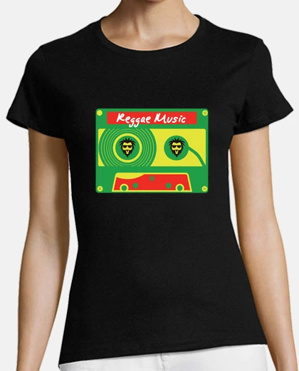 T-shirt Donna, manica corta, nera, qualità premium
