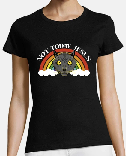T-shirt Donna, manica corta, nera, qualità premium