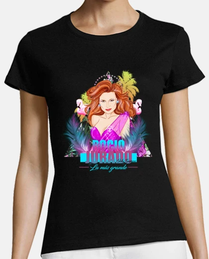 T-shirt Donna, manica corta, nera, qualità premium