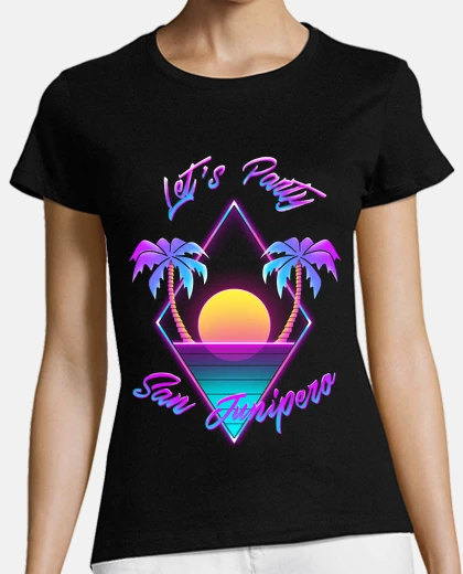 T-shirt Donna, manica corta, nera, qualità premium
