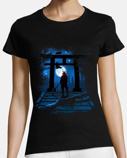 T-shirt Donna, manica corta, nera, qualità premium