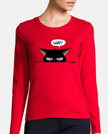 T-shirt Donna, manica lunga, rossa