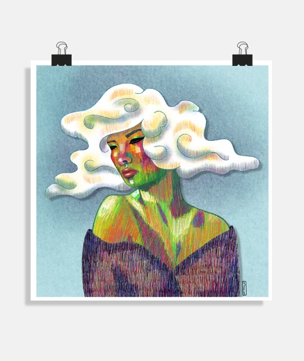 Poster donna nuvola colotopo