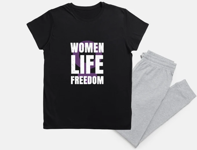 Pigiama donna, vita, libertà, rispetto per le donne