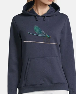 Donna, felpa con cappuccio, blu scuro