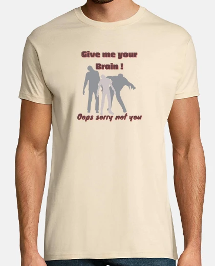 Tee-shirt Donne moi ton cerveau - Zombie Design