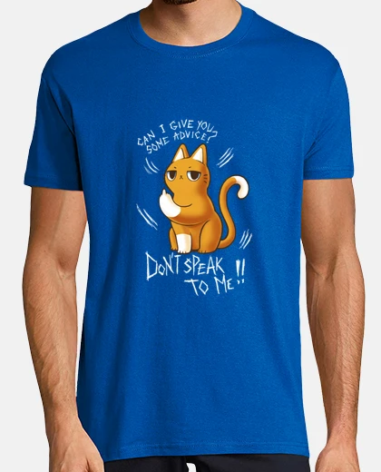 T-shirt dont speak to me - rude angry cat