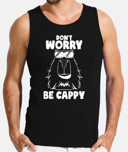 T-shirt Dont Worry be Cappy Funny Capybara Face