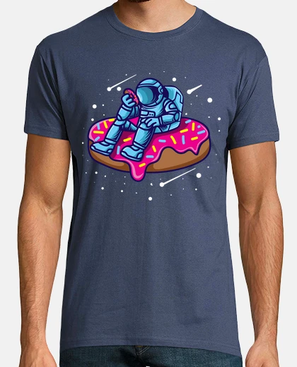 Tee-shirt donut astronaute mars terre lune soleil