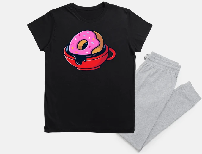 Pyjama donut in a cup