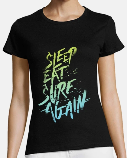 Tee-shirt dormir, manger, surf, vol à nouveau. 2
