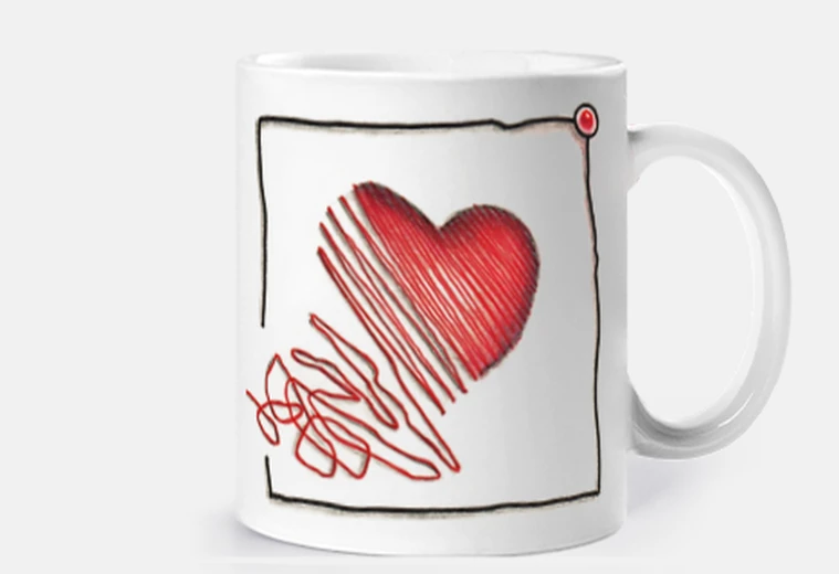 Taza Dos corazones Diseño para taza personal