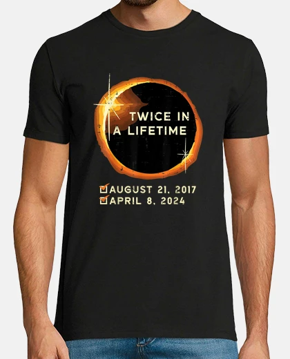 Camiseta dos veces en la vida eclipse solar tota