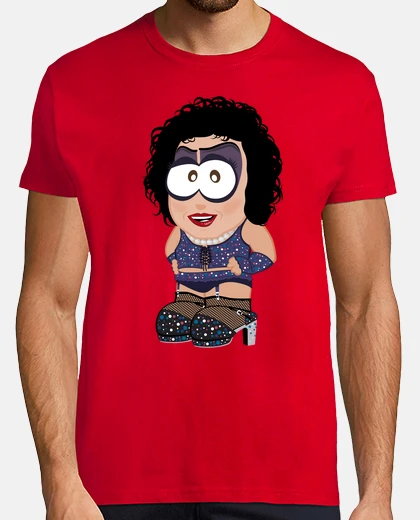 T-shirt dott. frank-n-furter dal show cinematografico horror rocky