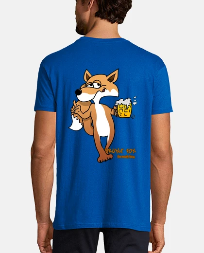 T-shirt double t drunk fox logo